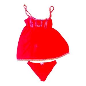 Victoria’s Secret Baby Doll and Matching Panty Set Size Small